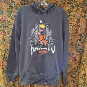 Naruto shippuden the hidden lead village dark grey sweater with hood and pockets